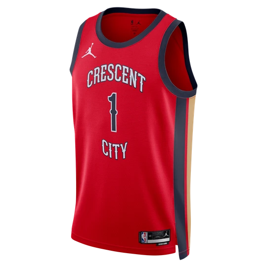 Zdjęcie produktu Koszulka Jordan Dri-FIT NBA Swingman Zion Williamson New Orleans Pelicans 2023/24 Statement Edition - Czerwony