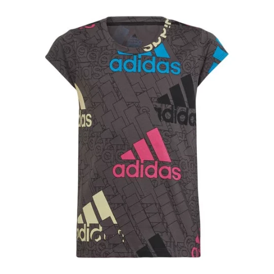 Zdjęcie produktu Koszulka juniorska Essentials Brand Love Adidas Szary