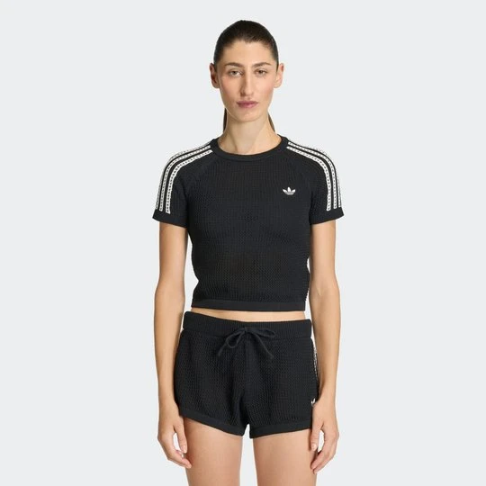 Zdjęcie produktu KOSZULKA KNITTED CROCHET TEE Adidas czarny
