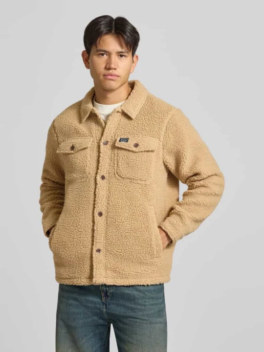 Zdjęcie produktu Koszulka-kurtka z polaru o kroju regular fit Superdry Beżowy
