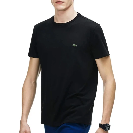 Zdjęcie produktu Koszulka męska Lacoste Crew Neck Pime Cotton Jersey TH6709-031 - czarna