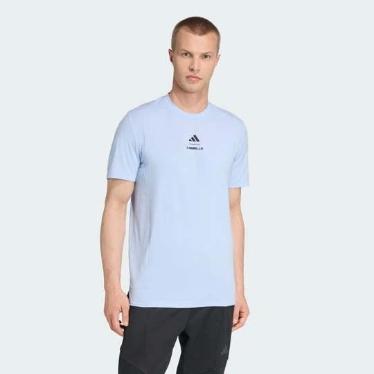 Zdjęcie produktu Koszulka Les Mills Graphic Adidas Glow Blue