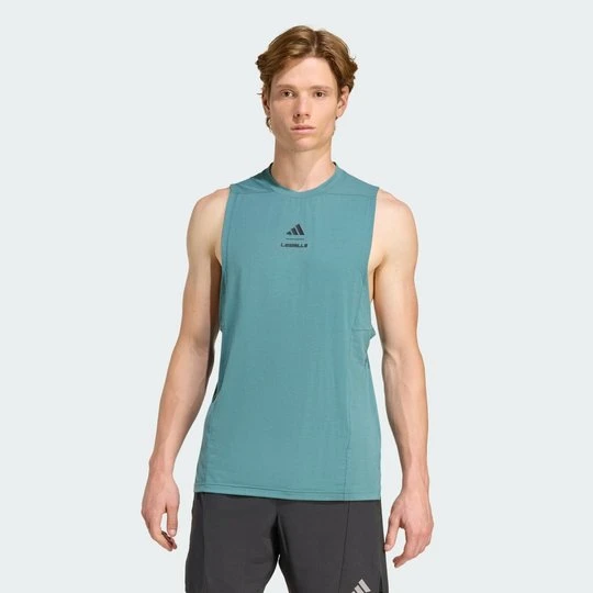 Zdjęcie produktu Koszulka Les Mills Graphic Tank Adidas Preloved Teal