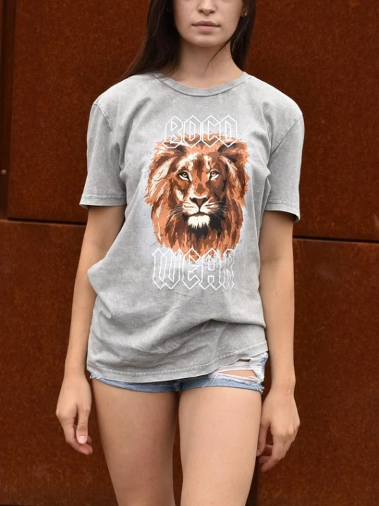 Zdjęcie produktu Koszulka Let Me Roar (Acid Wash) Grey BOCO WEAR