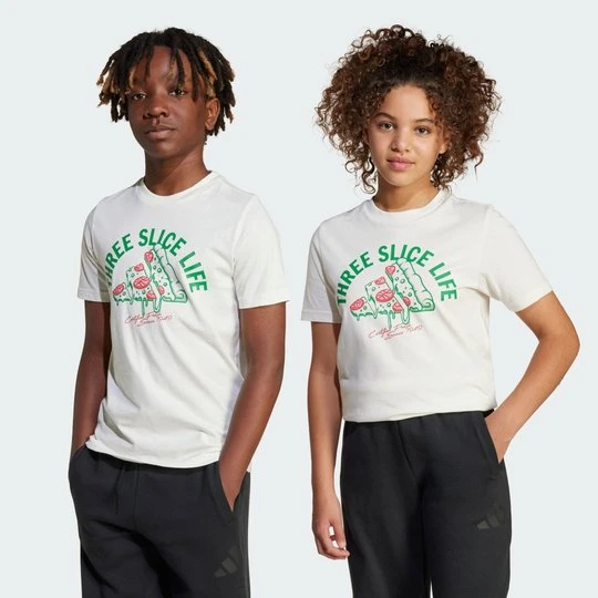 Zdjęcie produktu Koszulka Lounge Pizza Graphic Kids Adidas Off White