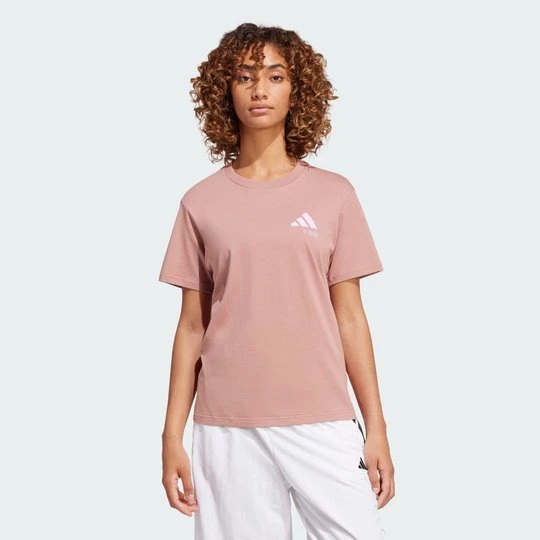 Zdjęcie produktu Koszulka Lounge Verbiage Graphic Adidas Warm Clay