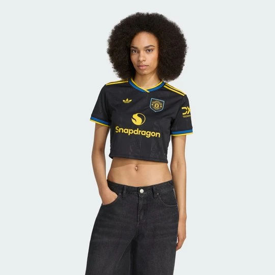 Zdjęcie produktu Koszulka Manchester United 25/26 Cropped Third Adidas czarny