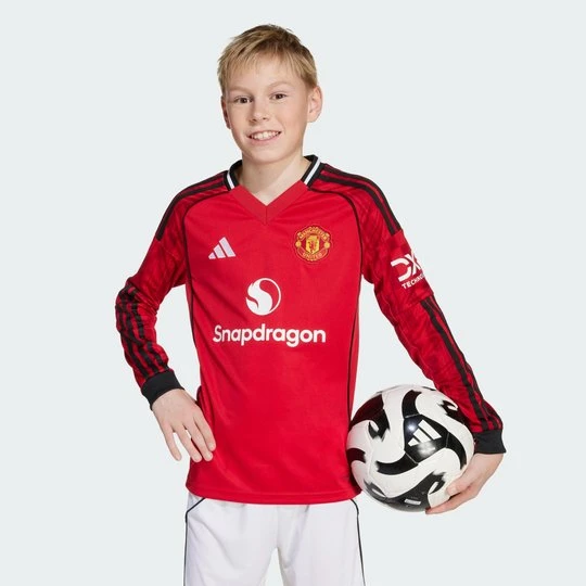 Zdjęcie produktu Koszulka Manchester United 25 / 26 Long Sleeve Home Kids Adidas Mufc Red