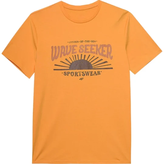 Zdjęcie produktu Koszulka męska 4FWSS24TTSHM1321 4F Pomarańczowy