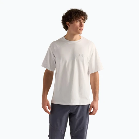 Zdjęcie produktu Koszulka męska Arcteryx Kragg Cotton Emblem Crew SS white light Arc'teryx
