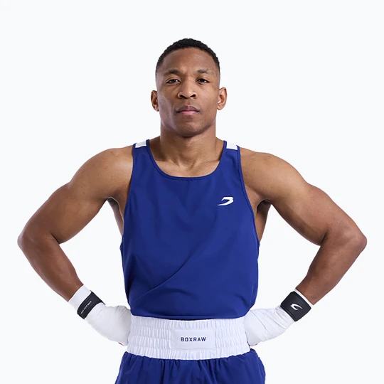Zdjęcie produktu Koszulka męska Boxraw Stevenson Tank 2.0 blue / white