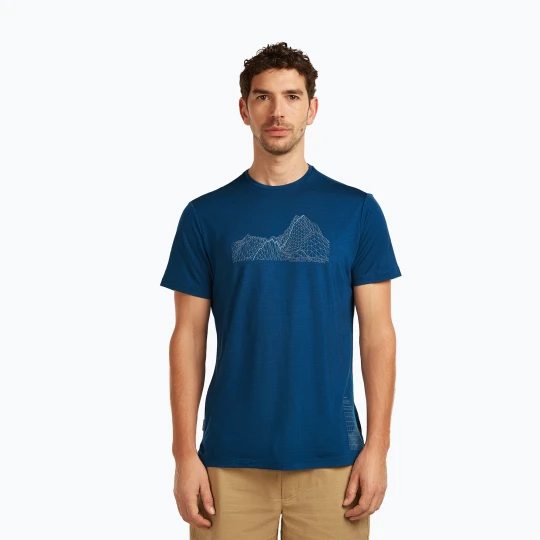 Zdjęcie produktu Koszulka męska icebreaker Merino 125 Cool-Lite Sphere Beta Tee atlantis Granatowy
