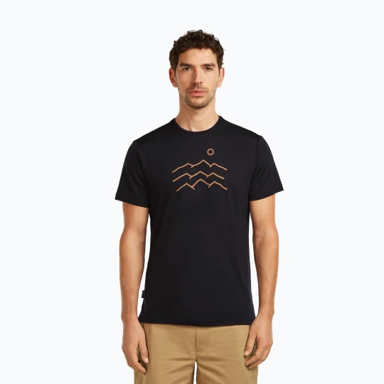 Zdjęcie produktu Koszulka męska icebreaker Merino 125 Cool-Lite Sphere Tee Across The Peaks black