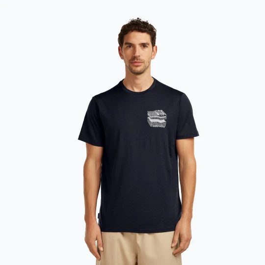 Zdjęcie produktu Koszulka męska icebreaker Merino 150 Tech Lite Evolving Lay Tee midnight navy Granatowy