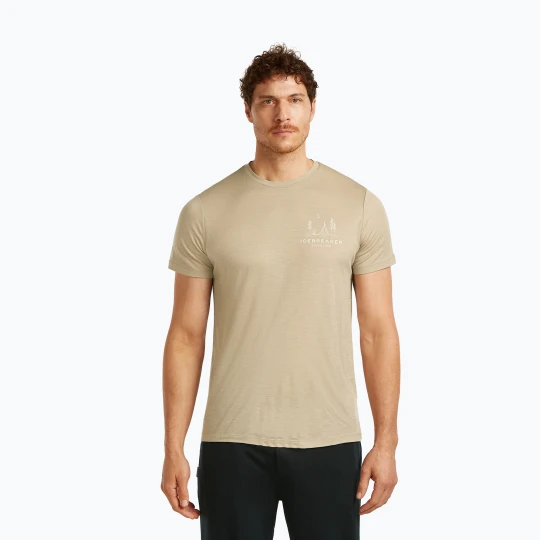 Zdjęcie produktu Koszulka męska icebreaker Merino 150 Tech Lite Peaceful Pass Tee flagstone Beżowy