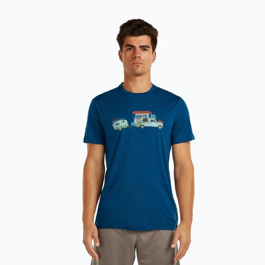 Zdjęcie produktu Koszulka męska icebreaker Merino 150 Tech Lite Transportage Tee atlantis Granatowy
