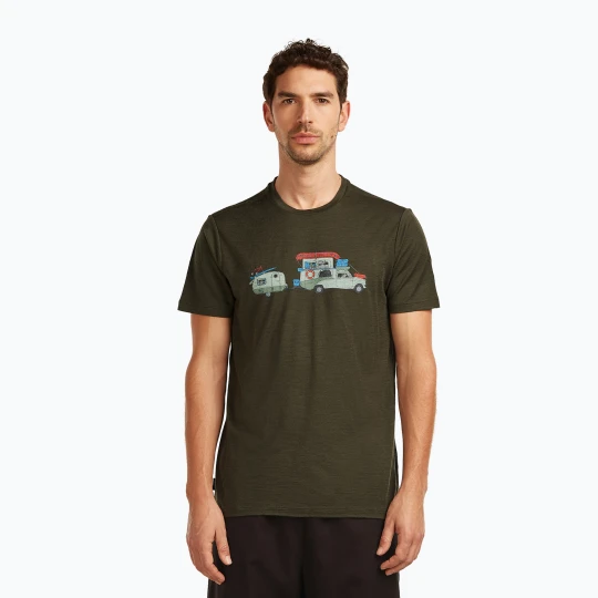 Zdjęcie produktu Koszulka męska icebreaker Merino 150 Tech Lite Transportage Tee dark loden Zielony