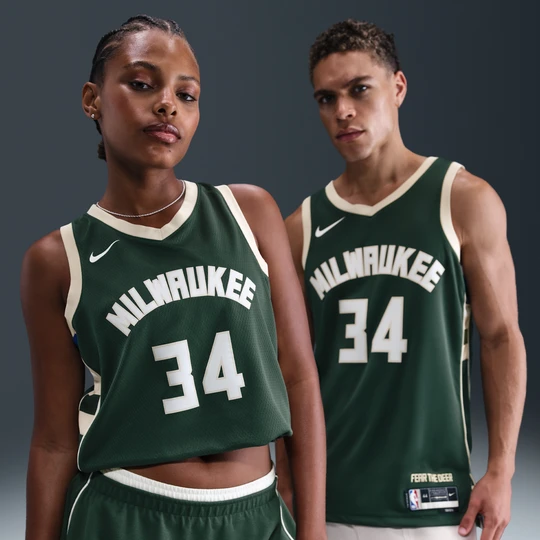 Zdjęcie produktu Koszulka męska Nike Dri-FIT NBA Swingman Milwaukee Bucks Icon Edition - Zieleń