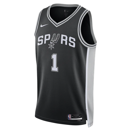 Zdjęcie produktu Koszulka Nike Dri-FIT NBA Swingman San Antonio Spurs Icon Edition 2022 / 23 „Victor Wembanyama” - Czerń
