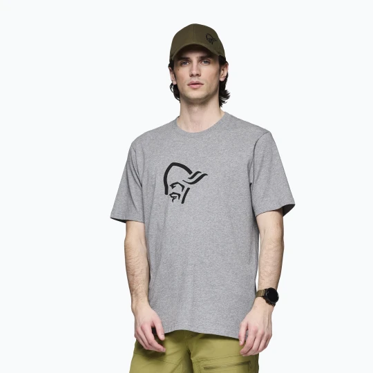 Zdjęcie produktu Koszulka męska NORRONA Cotton Viking grey melange/caviar Norrøna