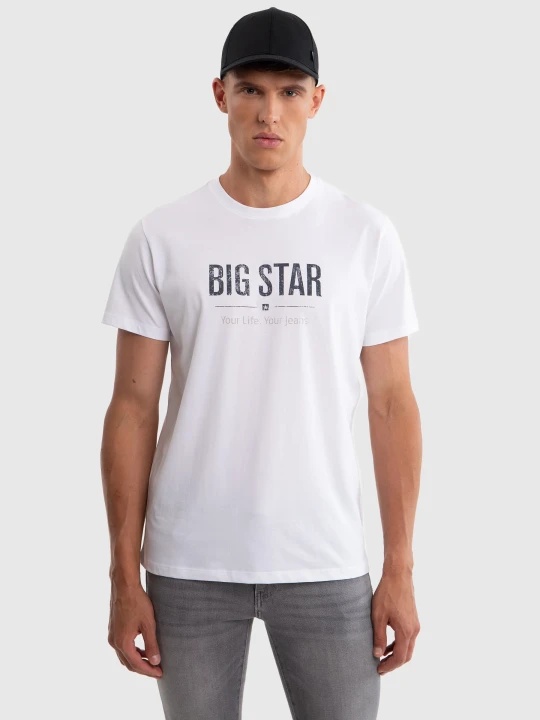 Zdjęcie produktu koszulka męska o klasycznym kroju biała bruno 101 Big Star