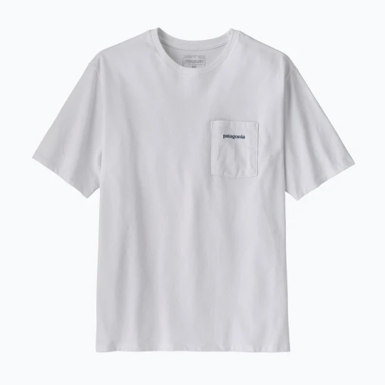 Zdjęcie produktu Koszulka męska Patagonia Boardshort Logo Pocket Responsibili fiber white