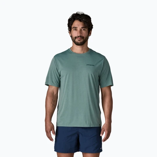 Zdjęcie produktu Koszulka męska Patagonia Capilene Cool Daily - Boardshort Logo blue sage / light blue sage x-dye Zielony