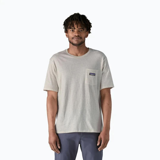 Zdjęcie produktu Koszulka męska Patagonia Daily Pocket Tee birch white Beżowy