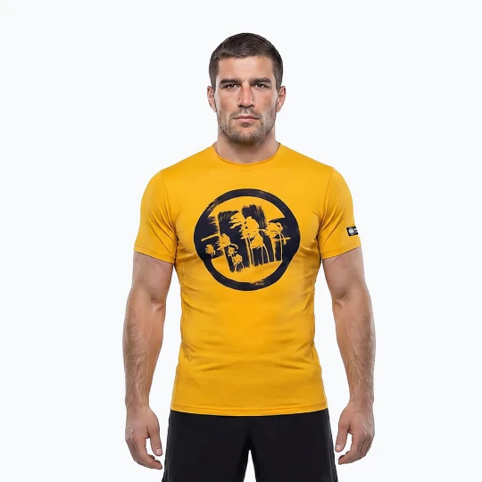 Zdjęcie produktu Koszulka męska Pitbull Logo Palms mesh yellow