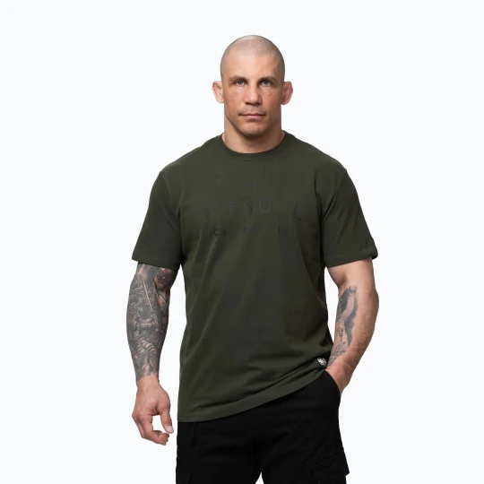 Zdjęcie produktu Koszulka męska Pitbull USA CAL Big Logo old green