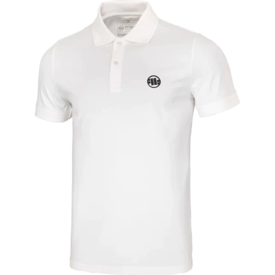 Zdjęcie produktu Koszulka męska polo Jersey Small Logo Pitbull West Coast Biały