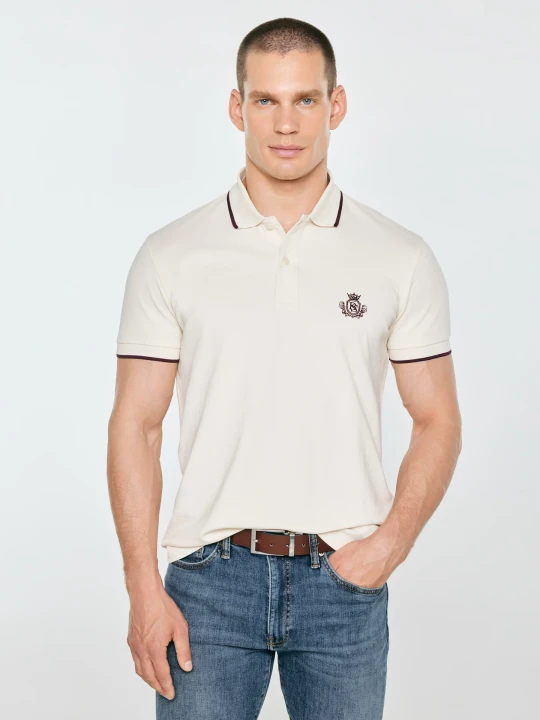 Zdjęcie produktu koszulka męska polo perłowa seller 103 Big Star KREMOWY