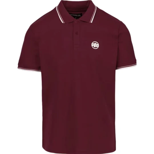 Zdjęcie produktu Koszulka męska polo Pique Stripes Regular Pitbull West Coast Czerwony