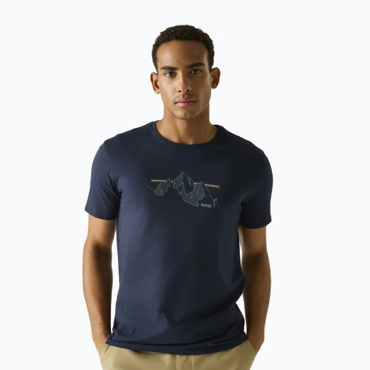 Zdjęcie produktu Koszulka męska REGATTA ClineIX navy mountain lines Granatowy