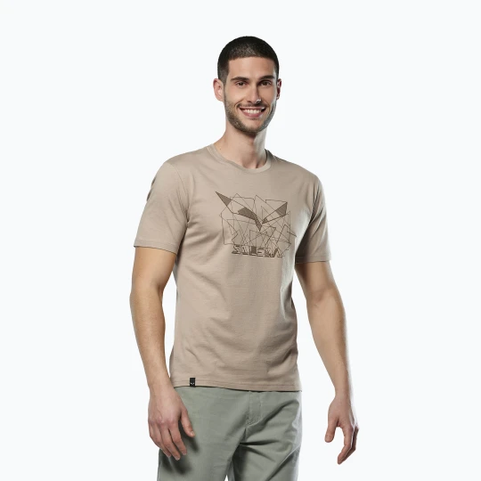 Zdjęcie produktu Koszulka męska Salewa Eagle Geometric quicksand Beżowy