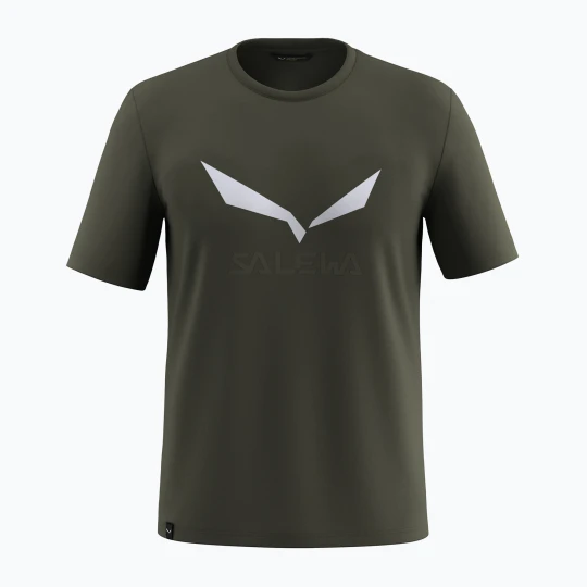 Zdjęcie produktu Koszulka męska Salewa Solidlogo Dry dark olive Zielony
