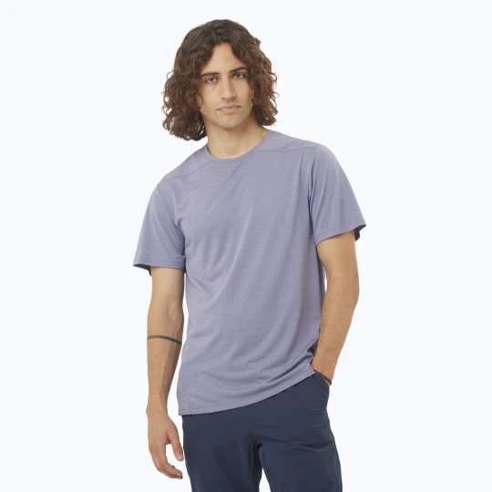Zdjęcie produktu Koszulka męska Salomon Outline Tee blue granite Fioletowy