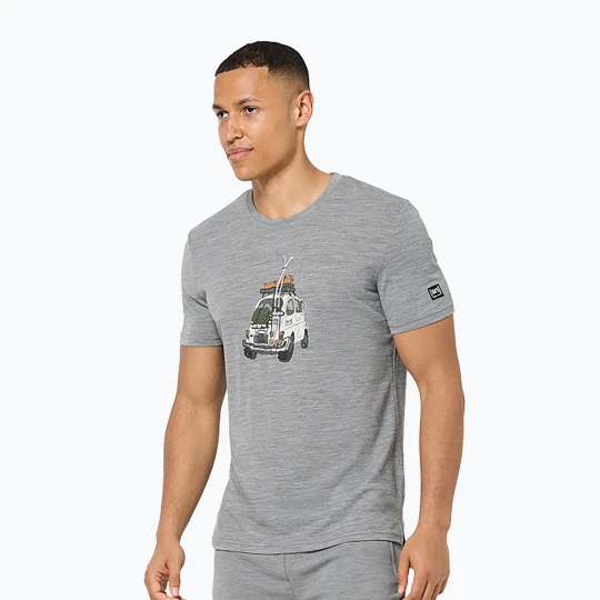 Zdjęcie produktu Koszulka męska super.natural Carski cashmere grey melange / various