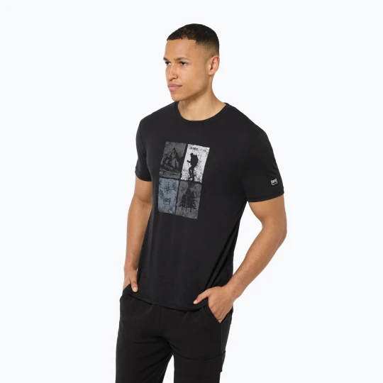 Zdjęcie produktu Koszulka męska super.natural Go Hiking Tee jet black / various