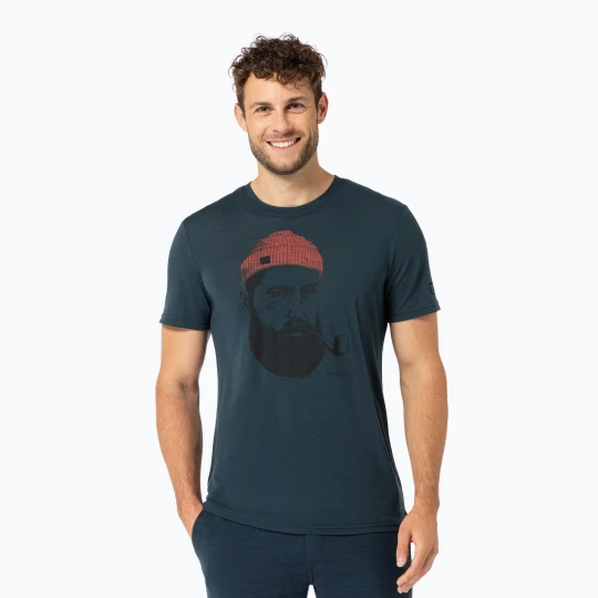 Zdjęcie produktu Koszulka męska super.natural Sailor Tee blueberry / jet black / high risk red Granatowy
