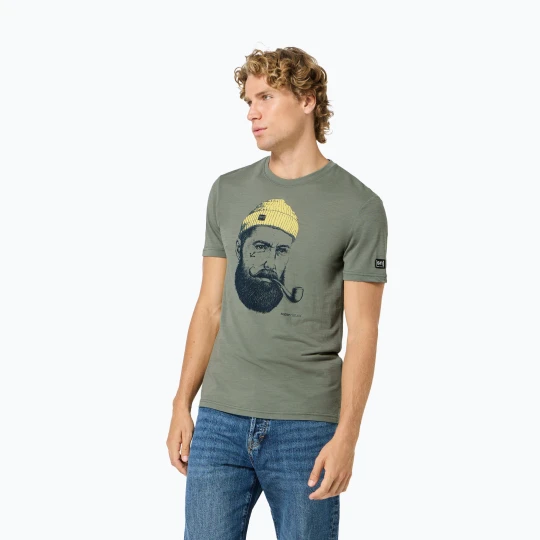 Zdjęcie produktu Koszulka męska Super.Natural Sailor Tee eucalyptus / blueberry / aspen gold Zielony