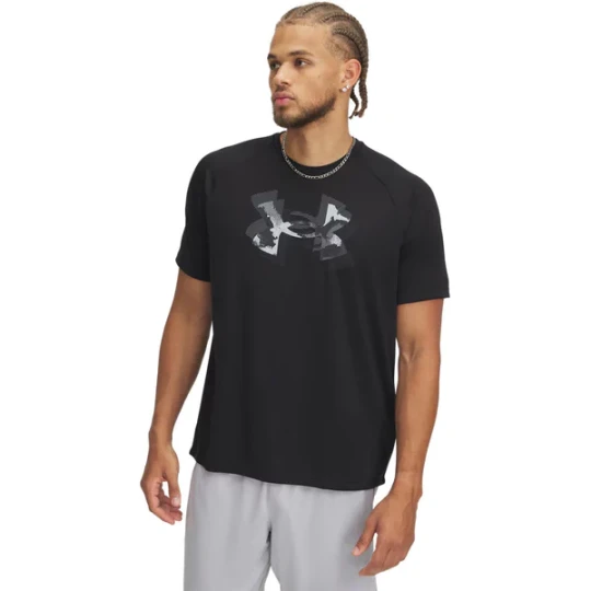 Zdjęcie produktu Koszulka męska Tech Print Fill SS Under Armour Czarny