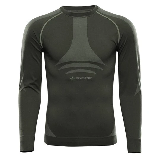 Zdjęcie produktu Koszulka męska termoaktywna z długim rękawem Ambos khaki Alpine Pro