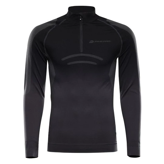 Zdjęcie produktu Koszulka męska termoaktywna z zamkiem Seam szara Alpine Pro