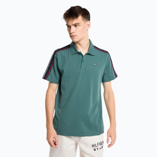 Zdjęcie produktu Koszulka męska Tommy Hilfiger Textured Tape Polo green
