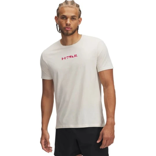 Zdjęcie produktu Koszulka męska Trail Run Graphic Tee Under Armour Beżowy
