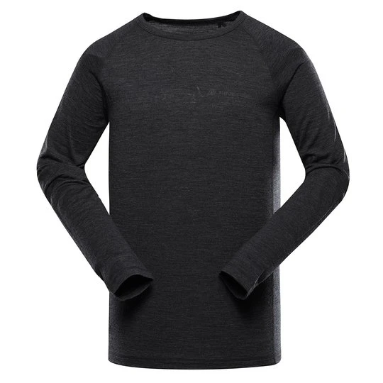 Zdjęcie produktu Koszulka męska turystyczna z wełną merino Meren Alpine Pro czarny