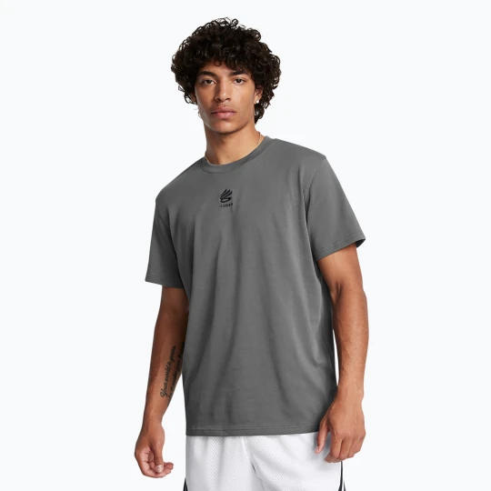 Zdjęcie produktu Koszulka męska Under Armour Curry Hvyweight Logo castlerock/black Szary