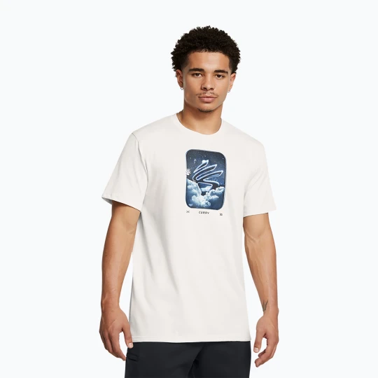 Zdjęcie produktu Koszulka męska Under Armour Curry Hvyweight Trend white clay/black