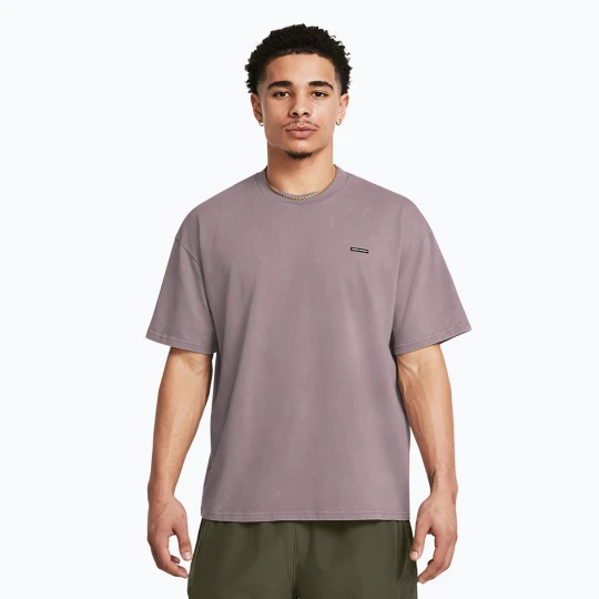 Zdjęcie produktu Koszulka męska Under Armour HW OS Logo Wash tetra gray / white Fioletowy